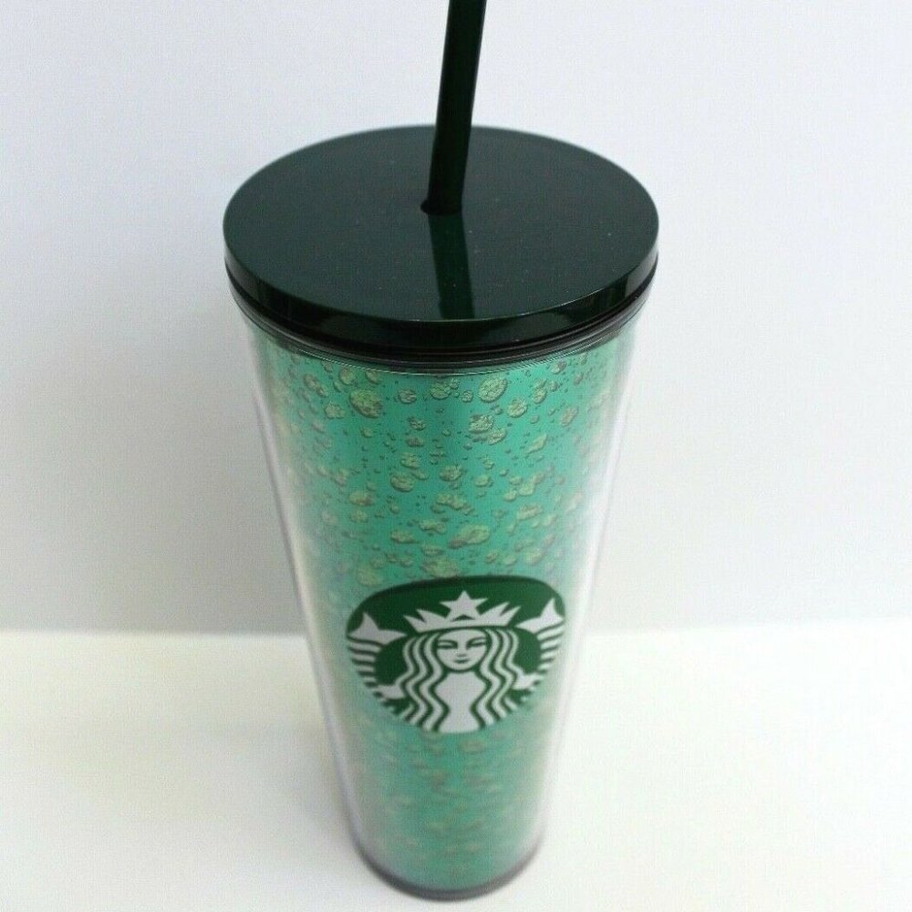 Starbucks 2019 Mercury Glitter Green Acrylic Venti Tumbler
